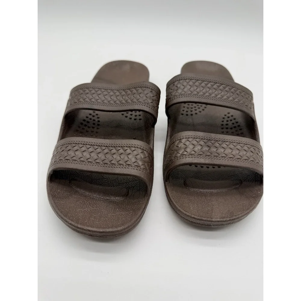 Men's Brown Surfware Hawaiian Classic Two Strap Beach/Pool Sandals Size 12